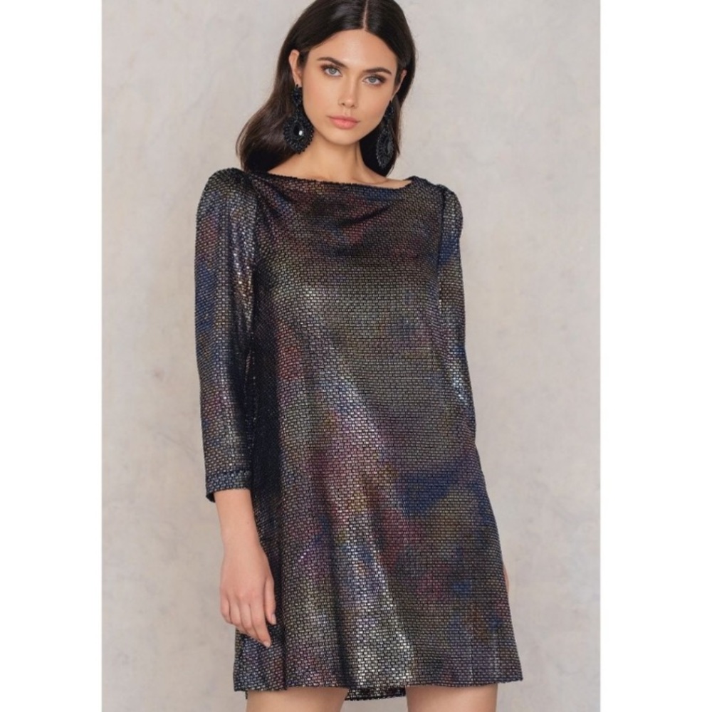 Free People Metallic Shift Dress